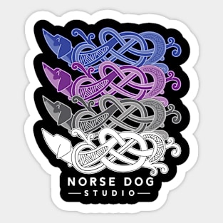 Norse Dog Studio logo dark Sticker